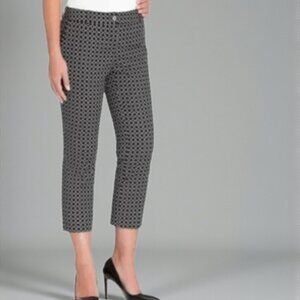 Hilary Radley Geometric Print Stretch Cropped Pant